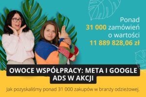 Owoce współpracy: Jak dzięki Meta i Google Ads pozyskaliśmy ponad 31 tysięcy zakupów w branży odzieżowej.